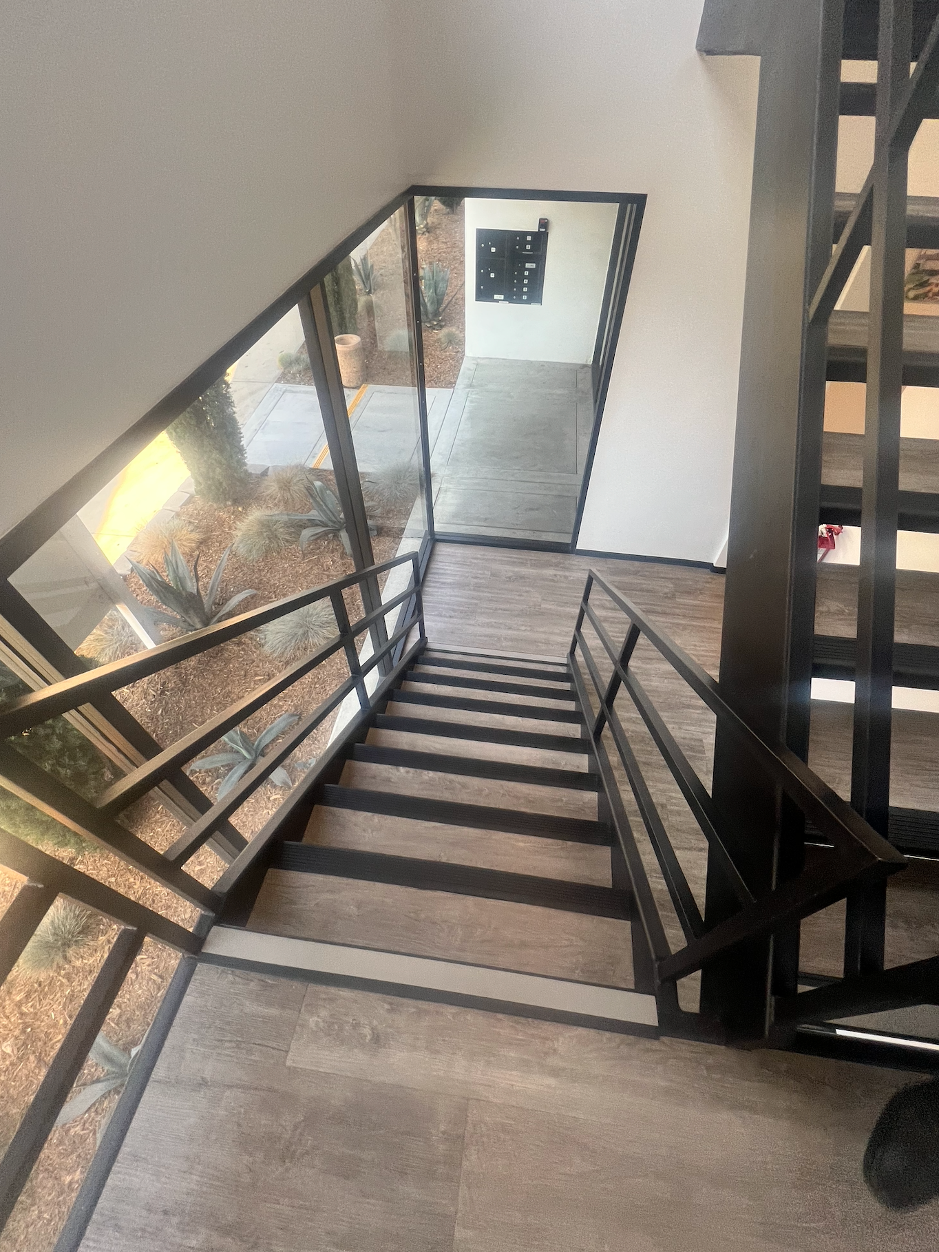 Executive office stair and lounge area